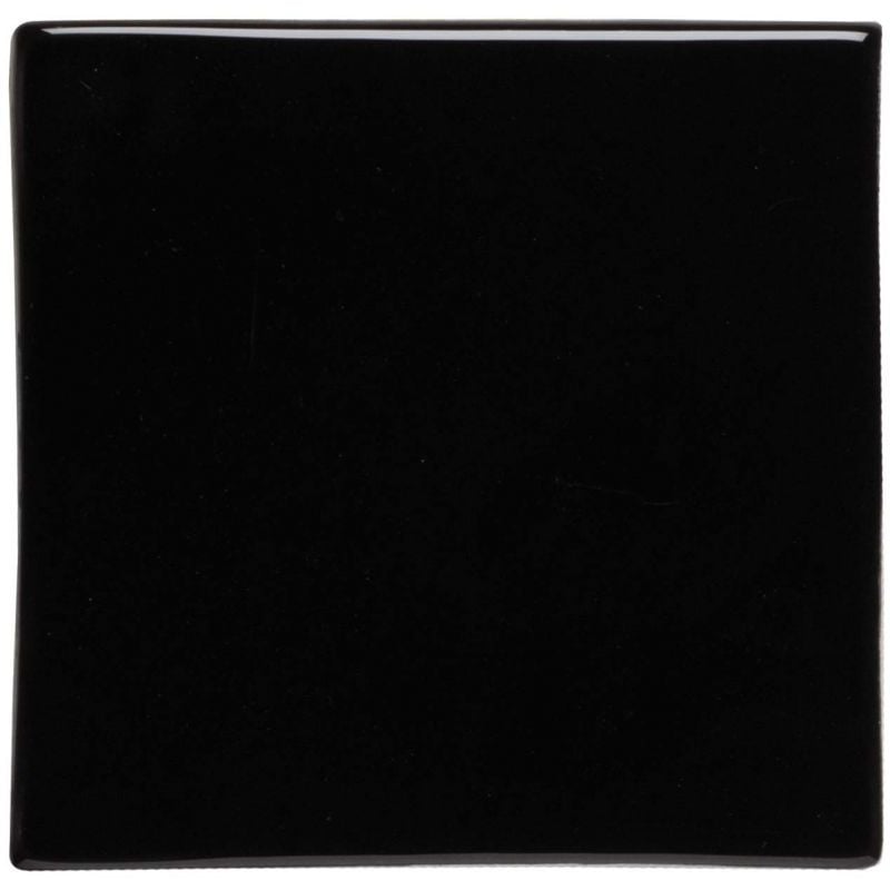 Black 127mm Field Tile Black Glazed Square Tile Original Style